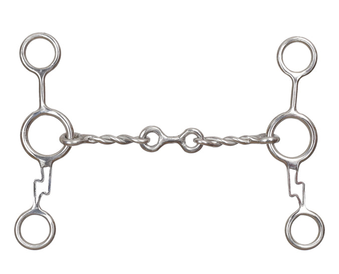 Thunderbolt Stainless Steel JR Cowhorse Twisted Dogbone Snaffle