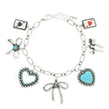 Western Bow And Heart Charm Bracelet B19107