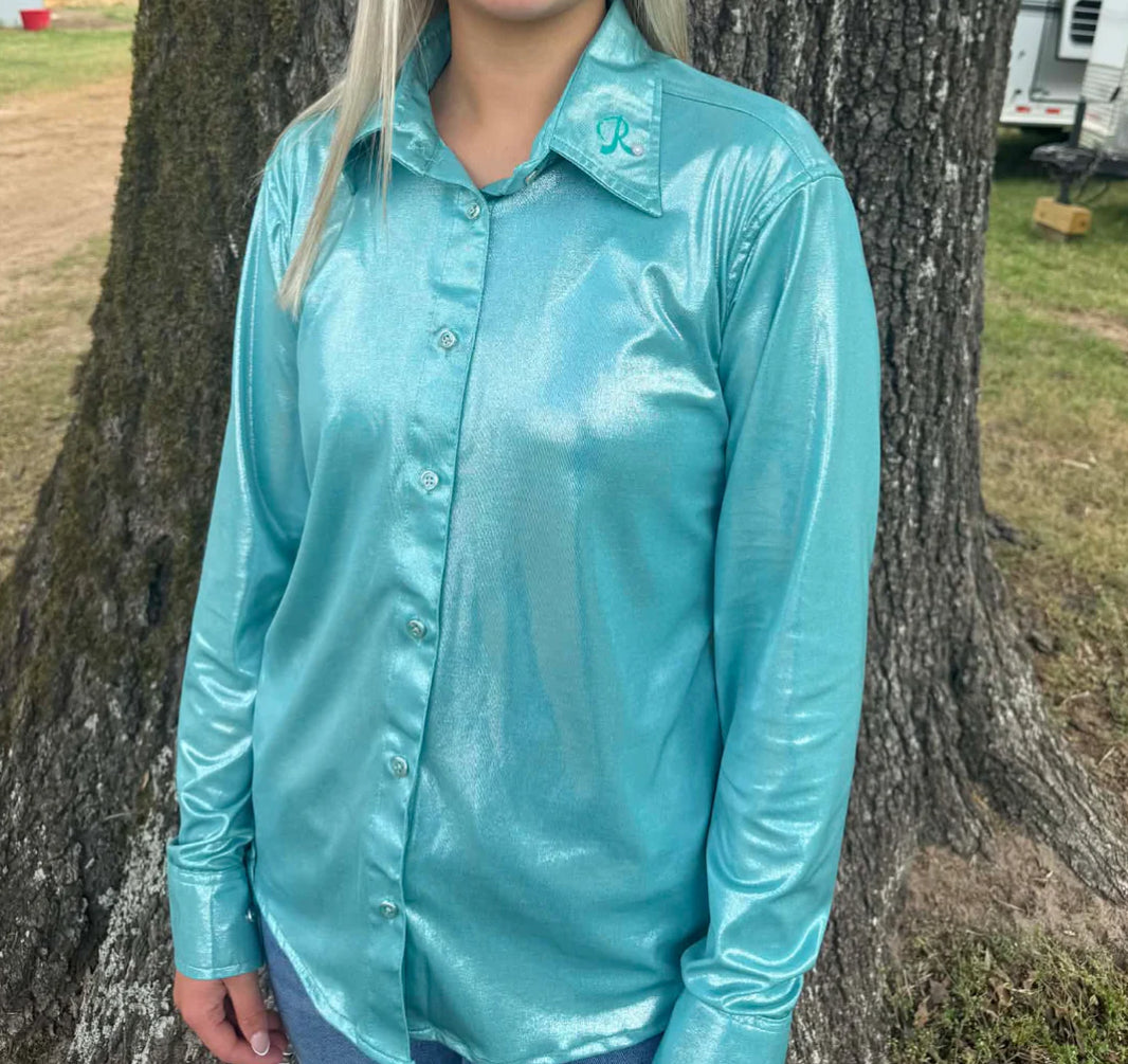 Turquoise Mirage Performance Show Shirt