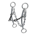 sweet iron, twisted mouth bit with dogbone and curb chain