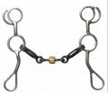 Stainless Steel Training Snaffle Bit with Dogbone and Copper Roller