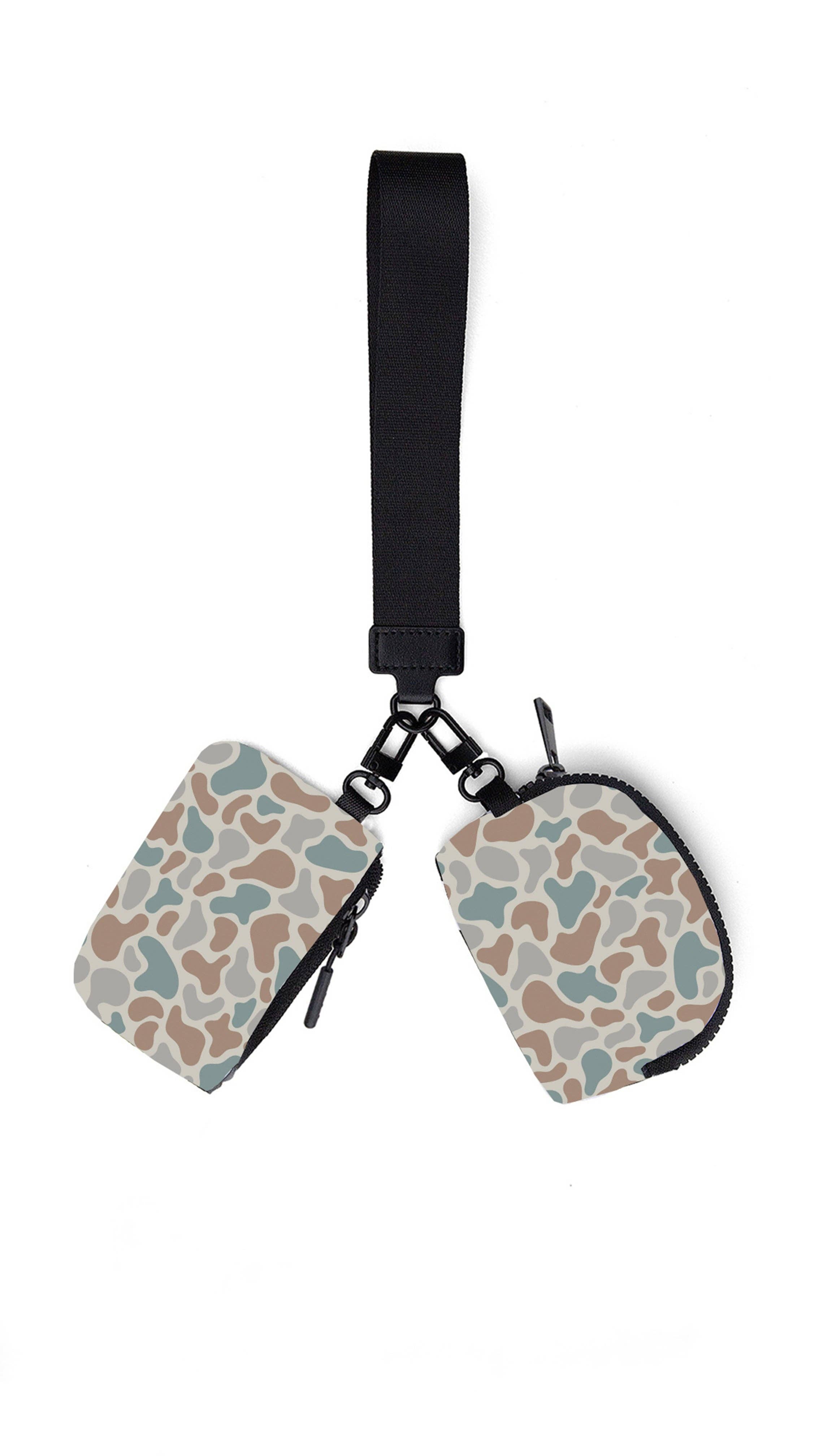 Camo Dual Pouch Wristlet