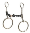 Stainless steel sliding 5" twisted sweet iron mouth bit with copper wrapped dog bone