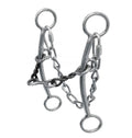 sweet iron, twisted mouth bit with dogbone and curb chain