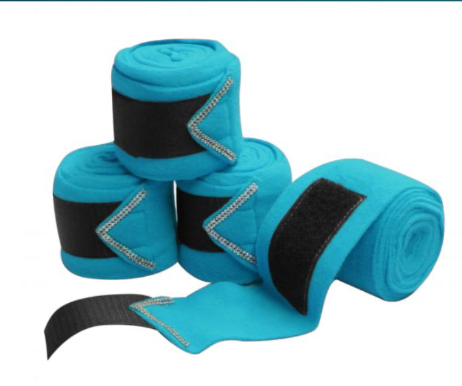 Fleece Polo Wraps with Rhinestones