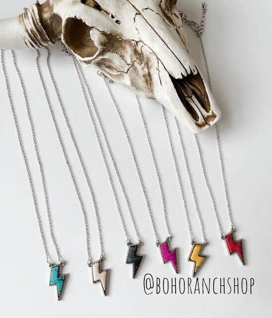 Western Lightning Bolt Thunderbolt Necklace