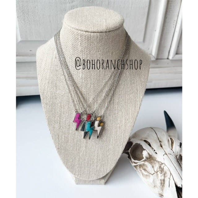 Western Lightning Bolt Thunderbolt Necklace