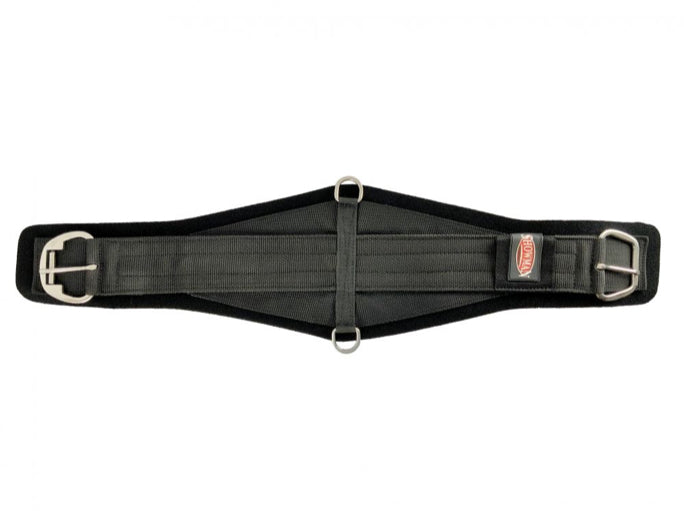 Roper Style Neoprene Sticky girth with flat SS Hardware and roller buckle