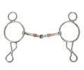 stainless steel wonder gag bit with 5" copper roller snaffle mouth