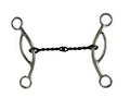 Stainless steel sweet iron broken twisted chain mouth bit-sliding gag