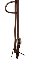 HEADSTALL - ANTIQUED COPPER ROSETTE BUCKLE