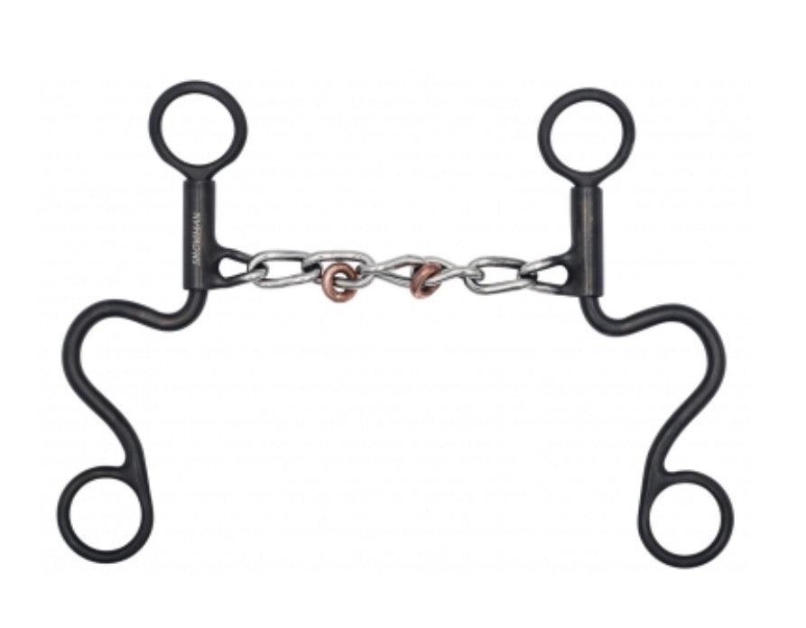 Short Shank Chain Mouth Bit With Copper Rollers