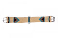 Cotten Blend Tan straight string girth with SS Roller Buckle with Southwest Design