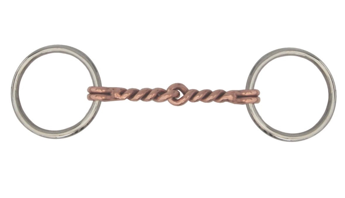 Loose Ring sweet iron twisted copper snaffle bit