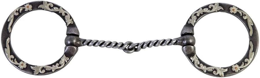 Twisted Wire Snaffle Bit w/ Floral Trim