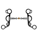 Short Shank Three Piece Sweet Iron Snaffle With Copper Roller