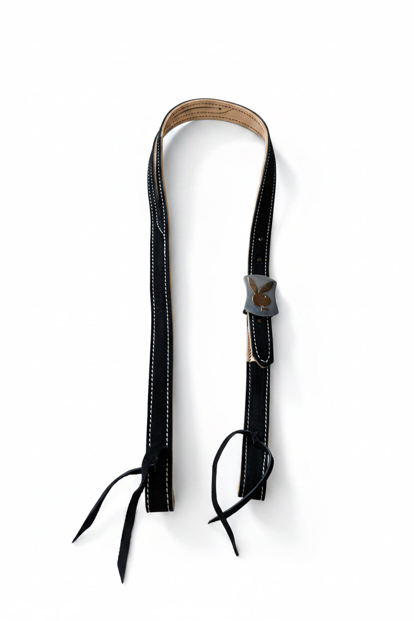 Black Leather Playboy Bunny Headstall