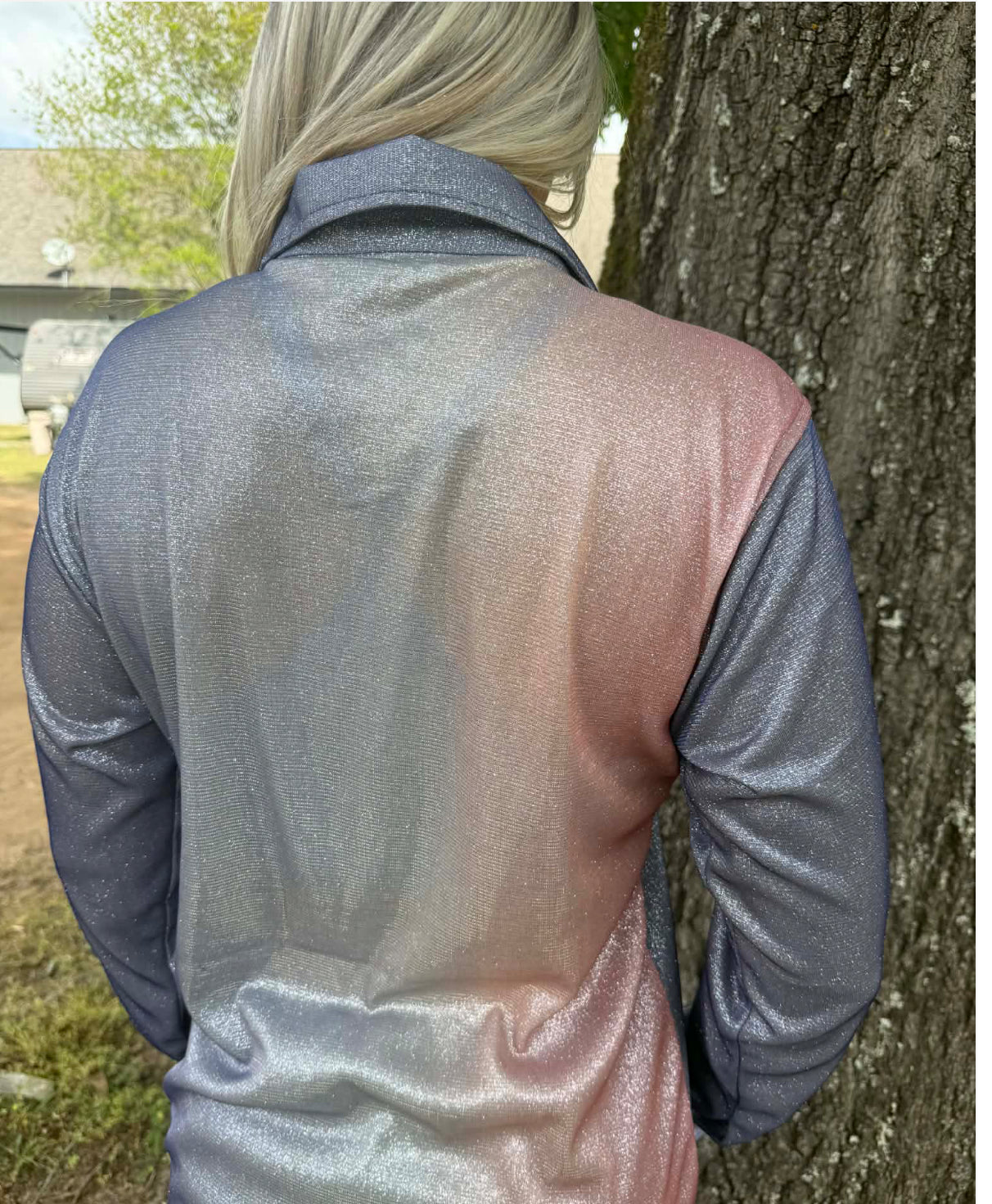 Silver Dust Ombre Performance Show Shirt