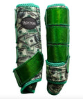 DADDY'S MONEY WITH SPARKLE VELCRO SPLINT BOOTS (PAIR)