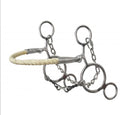 stainless steel rope nose hackamore with twisted dog bone mouth