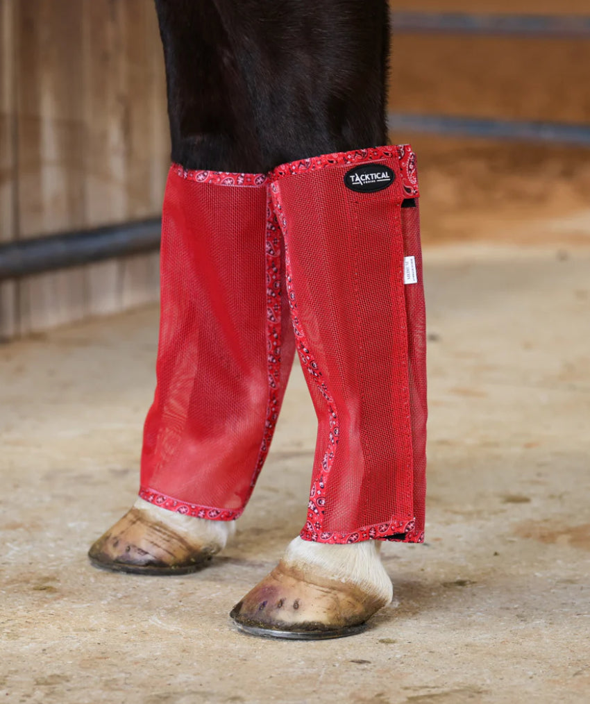 RED BANDANA STAY UP FLY BOOTS - SET OF 4