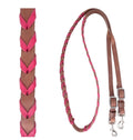 Pink parachute String Laced Barrel Rein