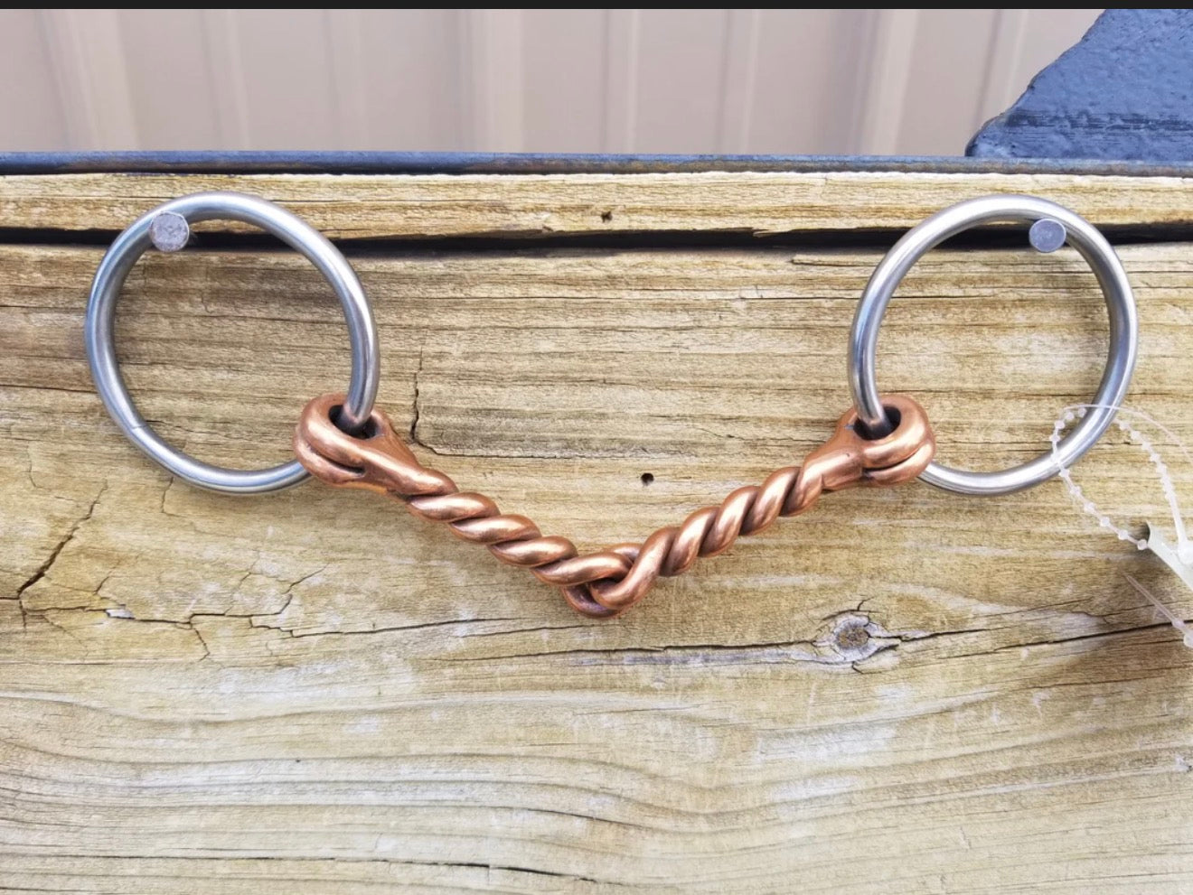 Loose Ring Sweet Iron Twisted Copper Snaffle Bit - Mini/Pony