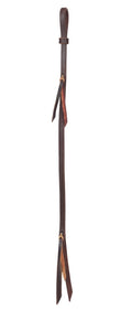 DOUBLED + STITCHED LEATHER TASSELS QUIRT (DARK OIL)