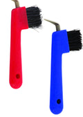 PLASTIC HANDLE HOOF PICK + BRUSH