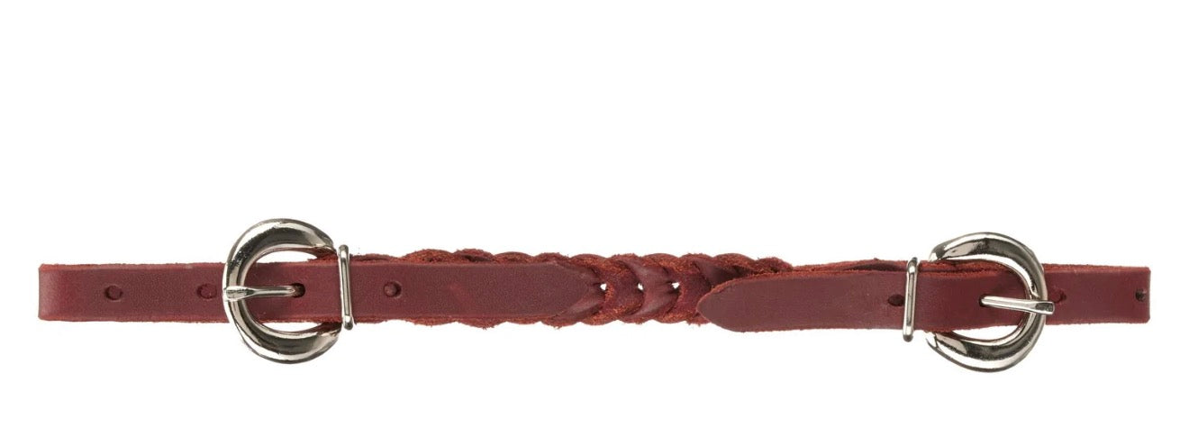 Berlin Latigo Leather Blood Knot Braided Curb Strap