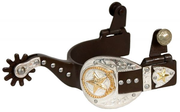 Brown Silver Buckle Spur