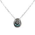 WESTERN TURQUOISE COWBOY HAT CHAIN NECKLACE N12163