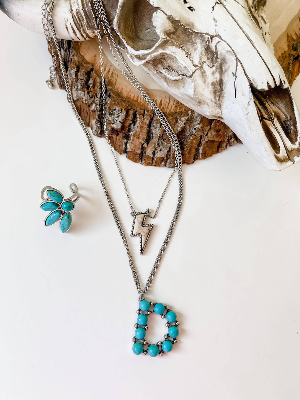 Western Lightning Bolt Thunderbolt Necklace